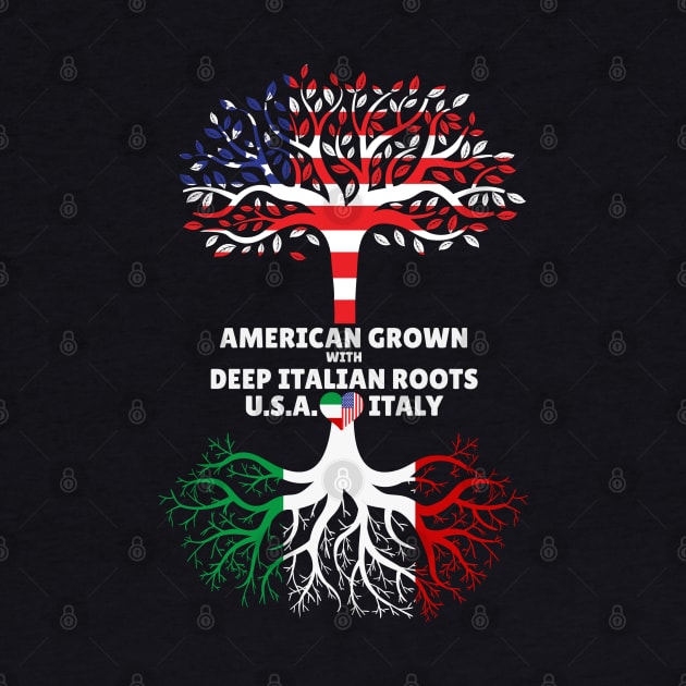 American Grown With Deep Italian Roots Italy Heart USA by Rosemarie Guieb Designs